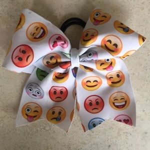 Emoji Cheer bow